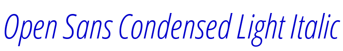 Open Sans Condensed Light Italic लिपि